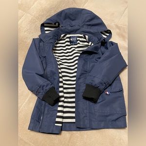 Boys navy blue/white light weight jacket size 3T